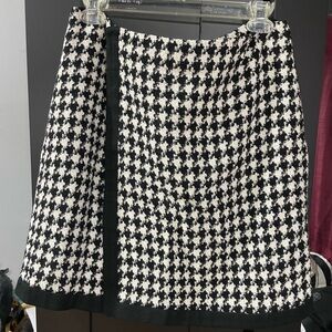 ECI Black and White Checkered Mini Skirt